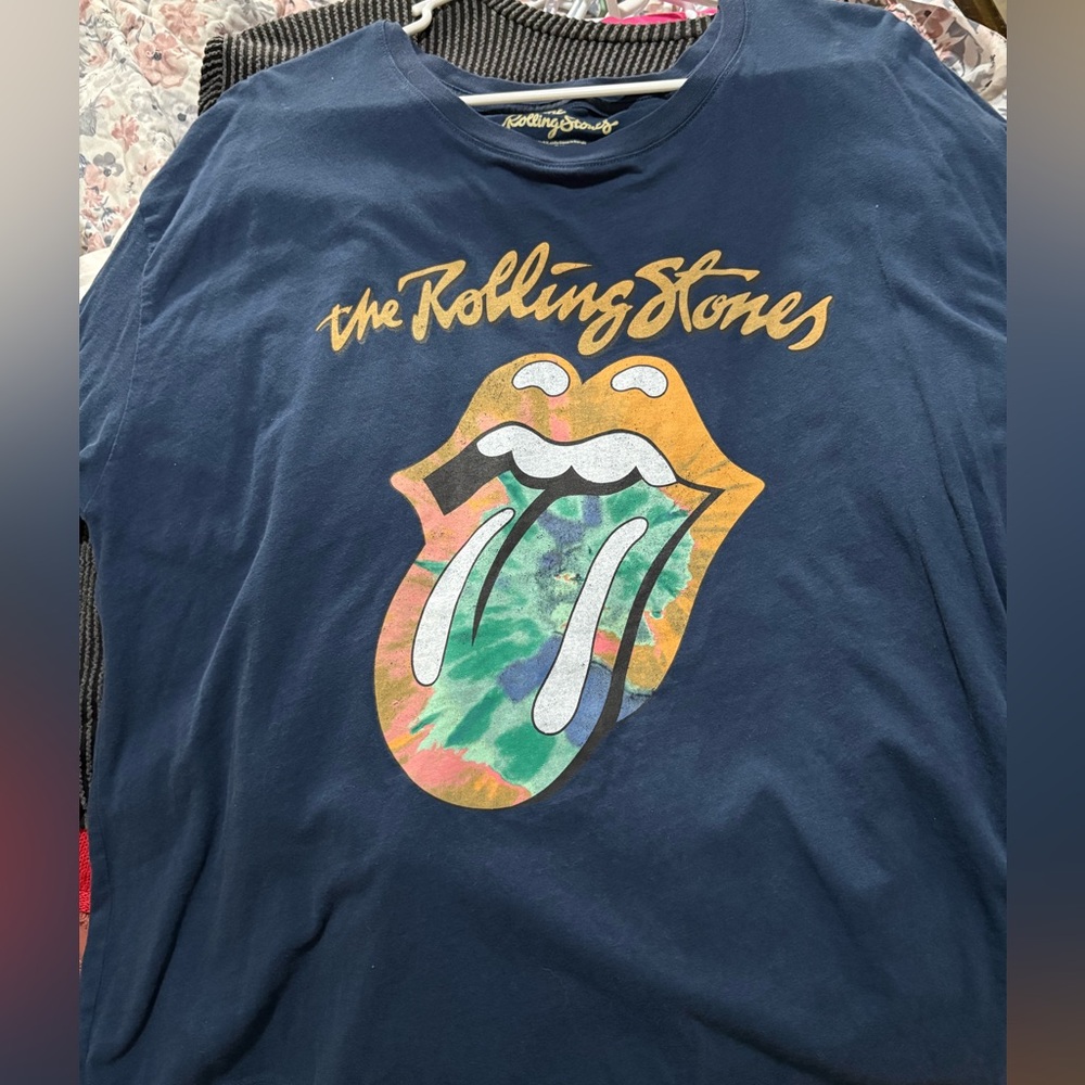 The Rolling Stones Long Sleeve Tee - Navy Blue